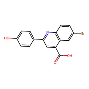 6-Bromo-2-(4-hydroxyphenyl)quinoline-4-carboxylic acid structure