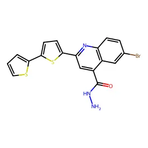 2-(2,2'-Bithiophen-5-yl)-6-bromoquinoline-4-carbohydrazide structure