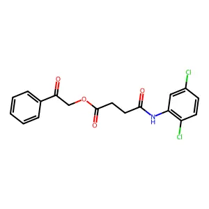Phenacyl 4-(2,5-dichloroanilino)-4-oxobutanoate structure