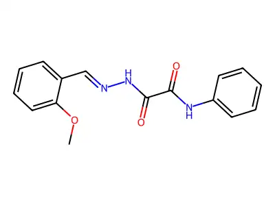 N'-[(2-methoxyphenyl)methylideneamino]-N-phenyloxamide structure