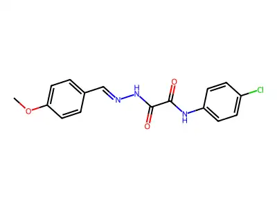 N-(4-chlorophenyl)-N'-[(E)-(4-methoxyphenyl)methylideneamino]oxamide structure