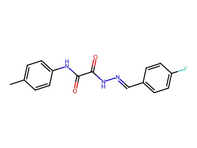 2-(2-(4-Fluorobenzylidene)hydrazino)-N-(4-methylphenyl)-2-oxoacetamide structure