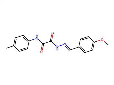 2-(2-(4-Methoxybenzylidene)hydrazino)-N-(4-methylphenyl)-2-oxoacetamide structure