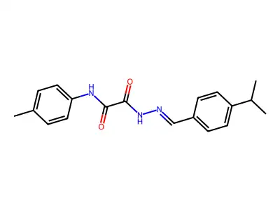 N-(4-methylphenyl)-N'-[(E)-(4-propan-2-ylphenyl)methylideneamino]oxamide structure