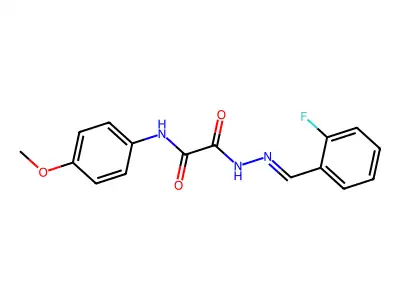 N'-[(E)-(2-fluorophenyl)methylideneamino]-N-(4-methoxyphenyl)oxamide structure