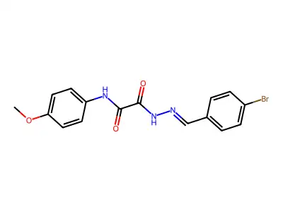 N'-[(E)-(4-bromophenyl)methylideneamino]-N-(4-methoxyphenyl)oxamide structure