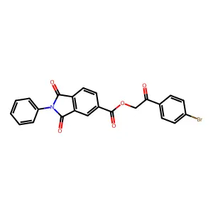 2-(4-Bromophenyl)-2-oxoethyl 1,3-dioxo-2-phenylisoindoline-5-carboxylate structure