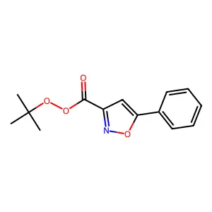 3-Isoxazolecarboperoxoic acid, 5-phenyl-, 1,1-dimethylethyl ester structure