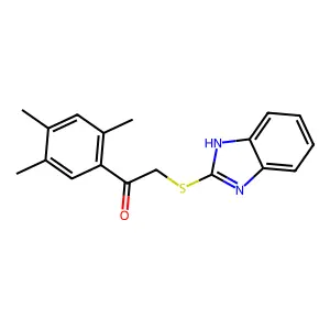 2-(1H-benzimidazol-2-ylsulfanyl)-1-(2,4,5-trimethylphenyl)ethanone structure
