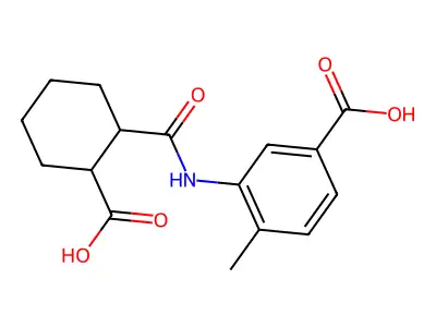 3-{[(2-Carboxycyclohexyl)carbonyl]amino}-4-methylbenzoic acid structure
