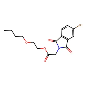 2-butoxyethyl (5-bromo-1,3-dioxo-1,3-dihydro-2H-isoindol-2-yl)acetate structure