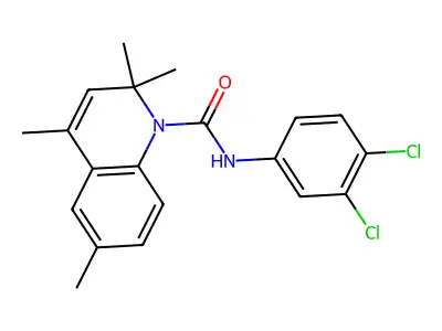 N-(3,4-dichlorophenyl)-2,2,4,6-tetramethylquinoline-1(2H)-carboxamide structure