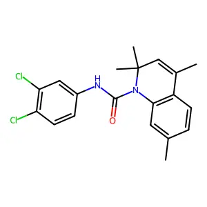 N-(3,4-dichlorophenyl)-2,2,4,7-tetramethylquinoline-1(2H)-carboxamide structure