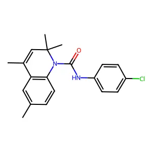N-(4-chlorophenyl)-2,2,4,6-tetramethylquinoline-1(2H)-carboxamide structure