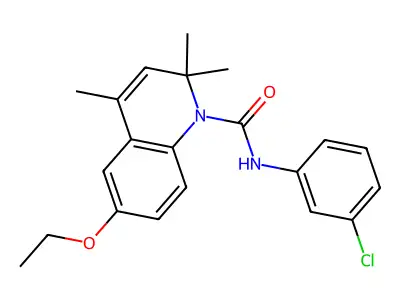 N-(3-chlorophenyl)-6-ethoxy-2,2,4-trimethylquinoline-1(2H)-carboxamide structure