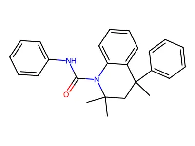 2,2,4-trimethyl-N,4-diphenyl-3,4-dihydroquinoline-1(2H)-carboxamide structure