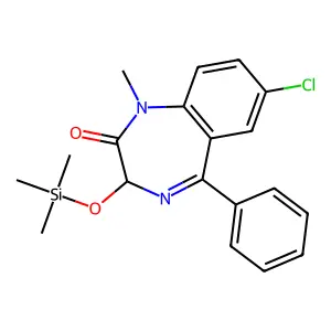 Temazepam, TMS structure