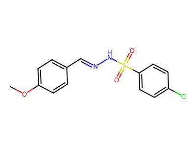 4-chloro-N-[(E)-(4-methoxyphenyl)methylideneamino]benzenesulfonamide structure