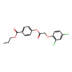 Propyl 4-{[(2,4-dichlorophenoxy)acetyl]oxy}benzoate structure