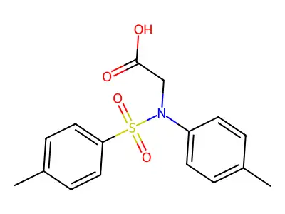 N-(4-methylphenyl)-N-[(4-methylphenyl)sulfonyl]glycine structure