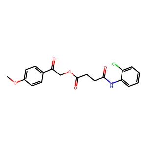 [2-(4-Methoxyphenyl)-2-oxoethyl] 4-(2-chloroanilino)-4-oxobutanoate structure