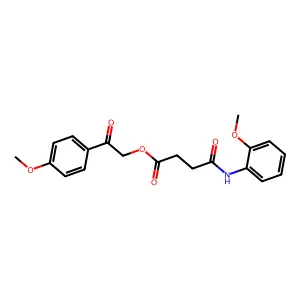 [2-(4-Methoxyphenyl)-2-oxoethyl] 4-(2-methoxyanilino)-4-oxobutanoate structure