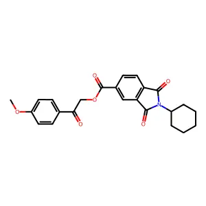 [2-(4-Methoxyphenyl)-2-oxoethyl] 2-cyclohexyl-1,3-dioxoisoindole-5-carboxylate structure