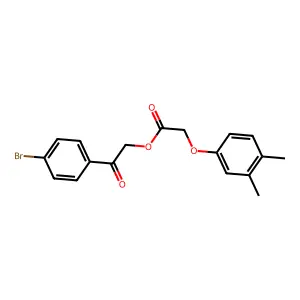 2-(4-Bromophenyl)-2-oxoethyl (3,4-dimethylphenoxy)acetate structure