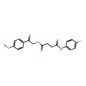 2-(4-Methoxyphenyl)-2-oxoethyl 4-(4-fluoroanilino)-4-oxobutanoate structure