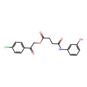 [2-(4-Chlorophenyl)-2-oxoethyl] 4-(3-hydroxyanilino)-4-oxobutanoate structure