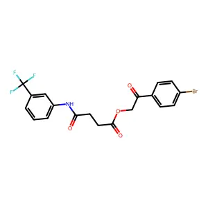 2-(4-Bromophenyl)-2-oxoethyl 4-oxo-4-[3-(trifluoromethyl)anilino]butanoate structure