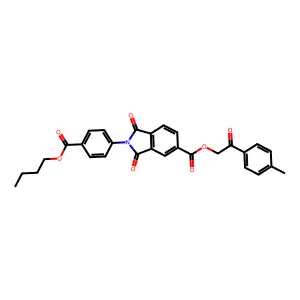 2-(4-methylphenyl)-2-oxoethyl 2-[4-(butoxycarbonyl)phenyl]-1,3-dioxo-2,3-dihydro-1H-isoindole-5-carboxylate structure