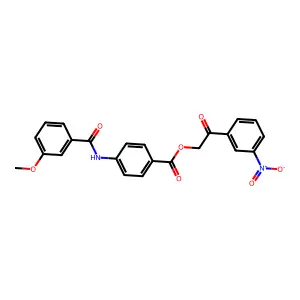 [2-(3-Nitrophenyl)-2-oxoethyl] 4-[(3-methoxybenzoyl)amino]benzoate structure