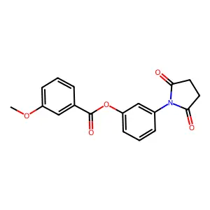 3-(2,5-Dioxo-1-pyrrolidinyl)phenyl 3-methoxybenzoate structure