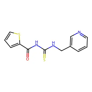 1-[(Pyridin-3-yl)methyl]-3-(thiophene-2-carbonyl)thiourea structure
