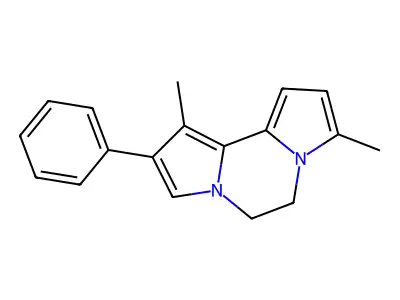 1,6-Dimethyl-2-phenyl-4,5-dihydro-3a,5a-diaza-as-indacene structure