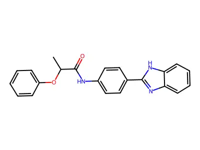N-[4-(1H-benzimidazol-2-yl)phenyl]-2-phenoxypropanamide structure