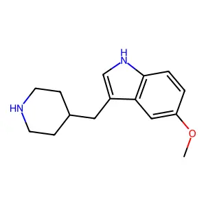 Indole, 5-methoxy-3-(4-piperidylmethyl)- structure