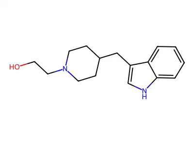 1-Piperidineethanol, 4-(3-indolylmethyl)- structure