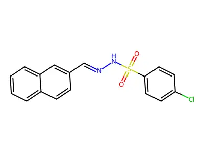 4-chloro-N-[(E)-naphthalen-2-ylmethylideneamino]benzenesulfonamide structure