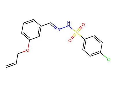4-chloro-N-[(E)-(3-prop-2-enoxyphenyl)methylideneamino]benzenesulfonamide structure
