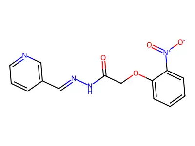 2-(2-nitrophenoxy)-N'-[(E)-pyridin-3-ylmethylidene]acetohydrazide structure