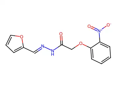 N-[(E)-furan-2-ylmethylideneamino]-2-(2-nitrophenoxy)acetamide structure