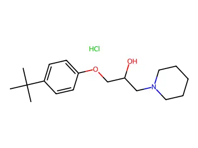 1-(4-Tert-butylphenoxy)-3-piperidin-1-ylpropan-2-ol hydrochloride structure