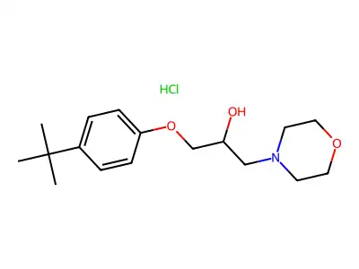 1-(4-Tert-butylphenoxy)-3-morpholin-4-ylpropan-2-ol hydrochloride structure