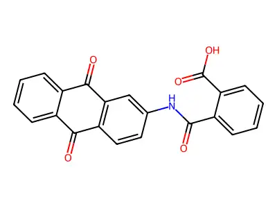2-(((9,10-Dioxo-9,10-dihydro-2-anthracenyl)amino)carbonyl)benzoic acid structure