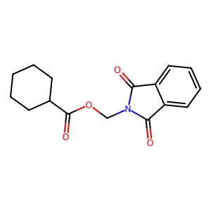 (1,3-Dioxoisoindolin-2-yl)methyl cyclohexanecarboxylate structure