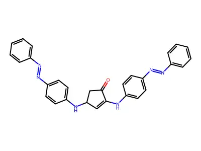 2-Cyclopenten-1-one, 2,4-bis[[4-(2-phenyldiazenyl)phenyl]amino]- structure
