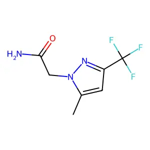 2-[5-methyl-3-(trifluoromethyl)-1H-pyrazol-1-yl]acetamide structure