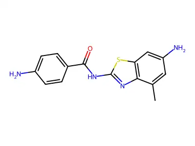 4-amino-N-(6-amino-4-methyl-1,3-benzothiazol-2-yl)benzamide structure